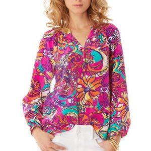 Lilly Pulitzer XS Elsa Top Sea and Be Seen